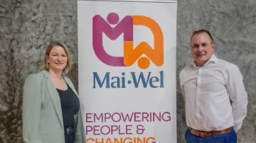 Mai-Wel board chair Felicity Laczina and CEO John Cleary pictured in December 2023. Picture supplied