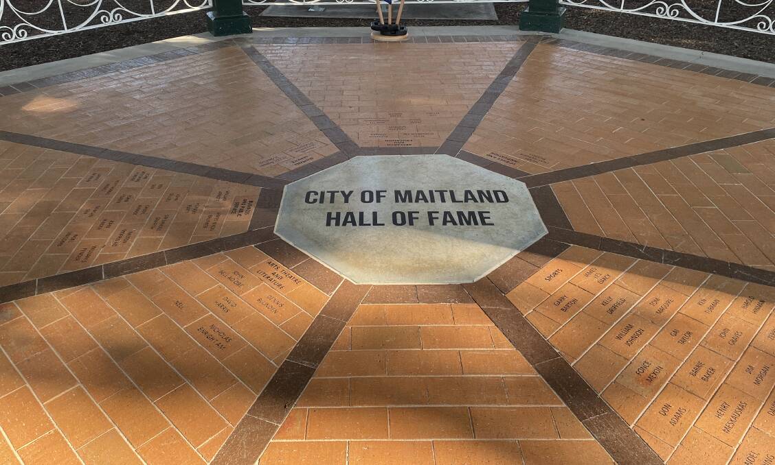 The new physical Maitland Hall of Fame in the Maitland Park rotunda. Pictures by Chloe Coleman