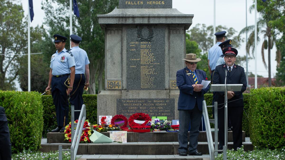Last year's Remembrance Day service at Maitland Park. Picture by Marina Neil. 