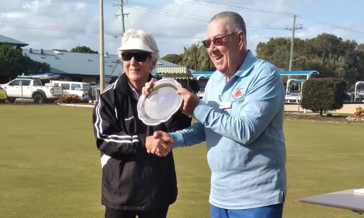 Margaret Carwood at the awards presentation after winning the Croquet NSW 2023 Golf Croquet Singles Championships in Ballina on Sunday, July 2. Picture supplied. 