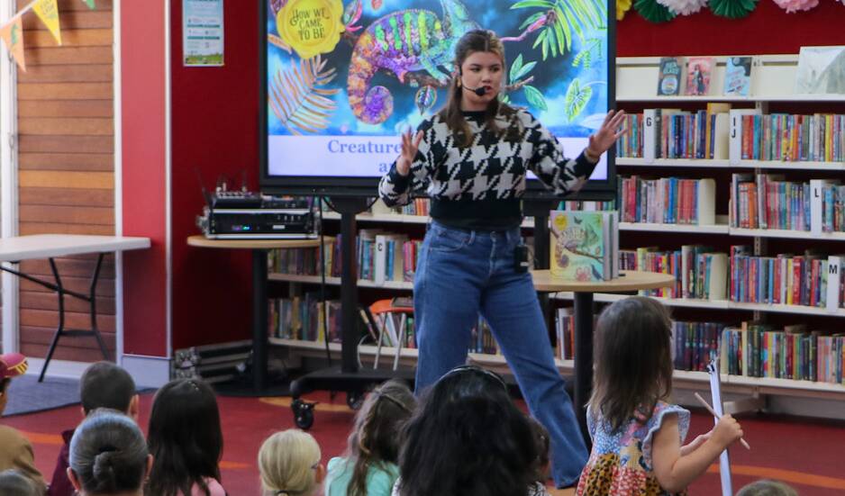 Children heard from acclaimed author Sami Bayly at East Maitland Library on Friday, October 6. Picture supplied