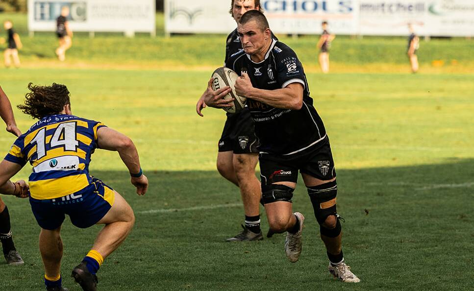 Maitland Blacks captain Sam Callow in action against Southern Beaches at Marcellin Park on Saturday, May13. Picture by Maitland Blacks