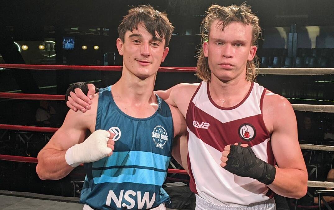 Aussie champion for the fifth time Zack Fitzapatrick (left) and his Queensland opponent Brody Parker. Picture supplied