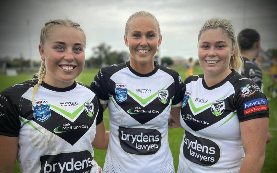 Maitland Pickers players Ebony Ford, Brooke Carter and Katie Sampford. Picture supplied