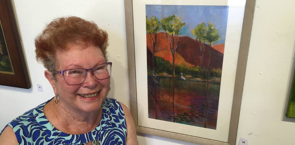 GREAT RESPONSE: East Maitland artist Verona Lucas was thrilled with the enthusiastic response by the people of Wollombi to the exhibition of Maitland artists' work.
