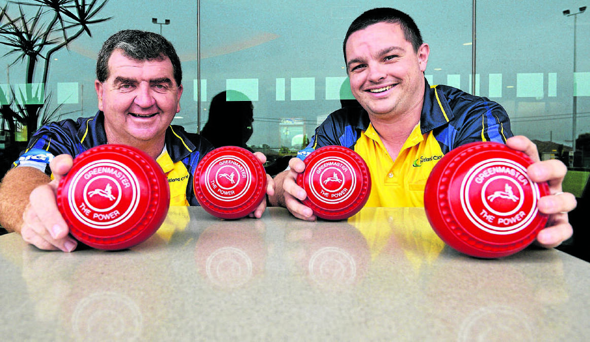 CRUCIAL MATCH: Maitland City bowlers Darren Kedwell and DJ Dilworth.