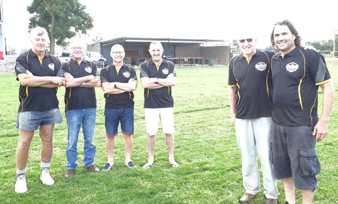 PREMIERS:1976 premiership players Jack Lynch, Peter Saroff, Brian Watson, Will Callinan, coach Digby Rayward and the 1877 Club's Peter Hodgson