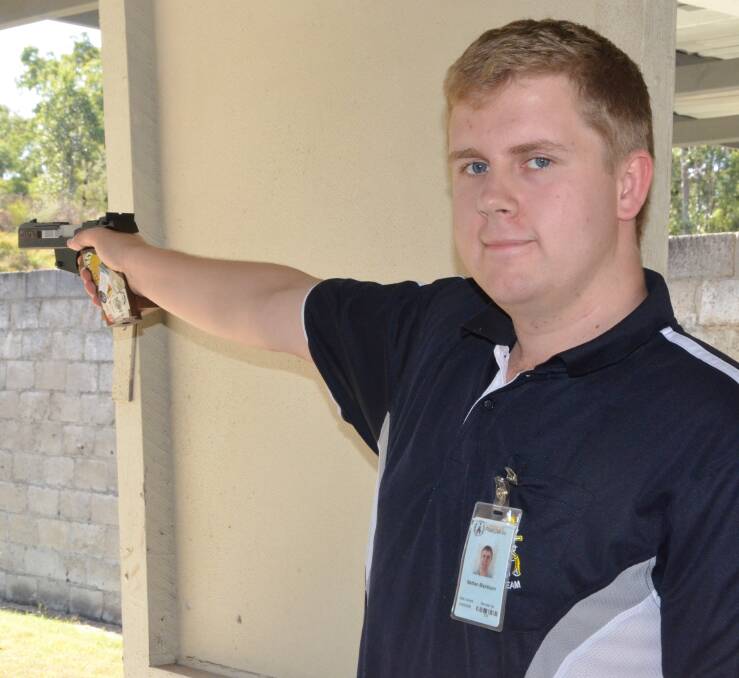 ON TARGET: Nathan Blackburn won the 25-metre standard pistol event at the national pistol shooting championships in Perth last month.