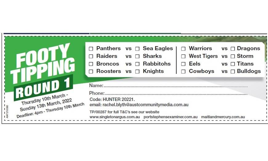 Enter our NRL footy tipping competition