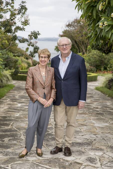 NSW Governor Margaret Beazley and Dennis Wilson. 