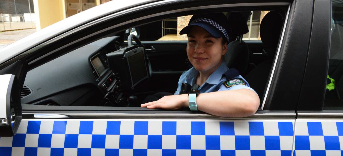 LEARNING: Probationary Constable Sarah Gaetcke-Hirst joined Maitland's police force last week. Picture: Sage Swinton
