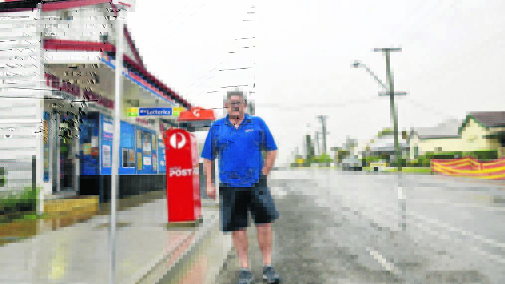 Former Telarah Newsagency and Post Office owner Bruce Toghill pictured in front of the business which has now closed. File picture..