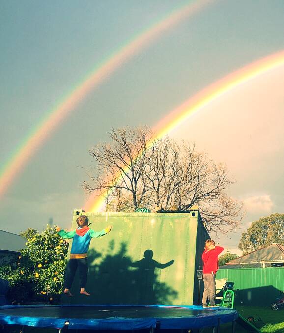 TREASURE: Maitland's double rainbow, ushering in an early start to Spring. PICTURE: Victoria Allan.