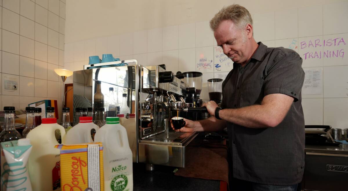 TASTE THE PASSION:James Carter, the man behind the multi award winning River Roast Coffee. Picture SIMONE DE PEAK