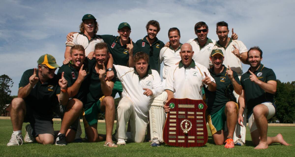 CHAMPIONS: Western Suburbs claimed the 2015-2016 Maitland district cricket first grade major premiership after defeating City United by seven wickets at Robins Oval on Sunday.