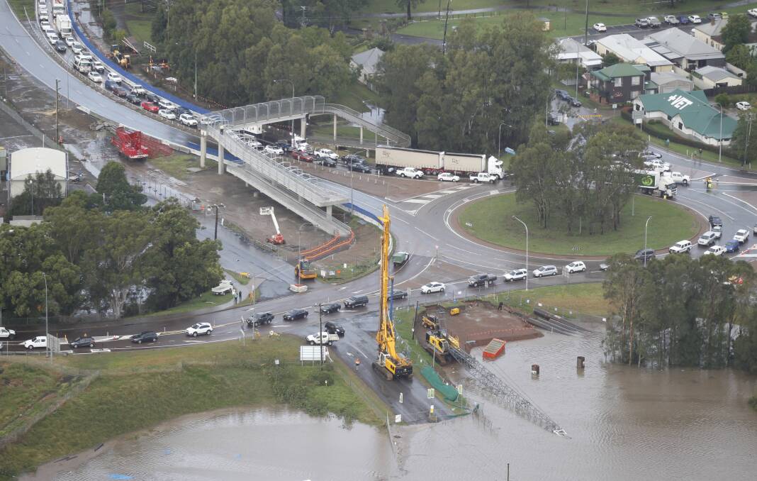 Traffic chaos at the Maitland Train Station roundabout.