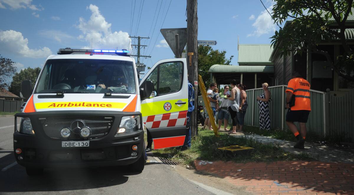 INCIDENT: The scene on the New England Highway around 3pm, Tuesday afternoon. Picture: Perry Duffin