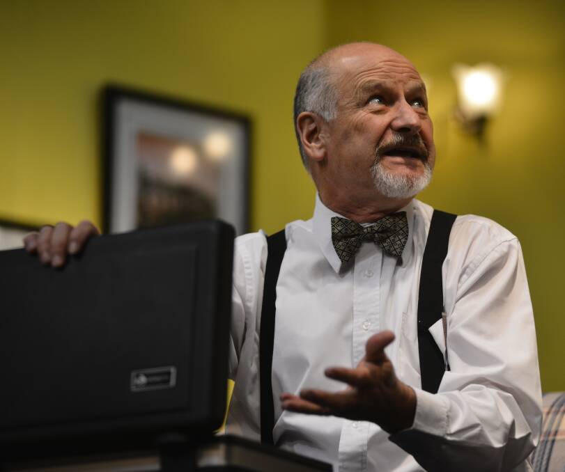 FUNNY MONEY: Ian Robinson as Henry Perkins who finds an ill-gotten fortune in a brief case. The play opens at the Repertory Theatre on April 27. PICTURE: PERRY DUFFIN