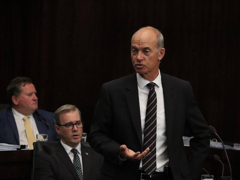 Tasmania's Attorney-General Guy Barnett has copped political heat for a move to suspend a judge. (Ethan James/AAP PHOTOS)