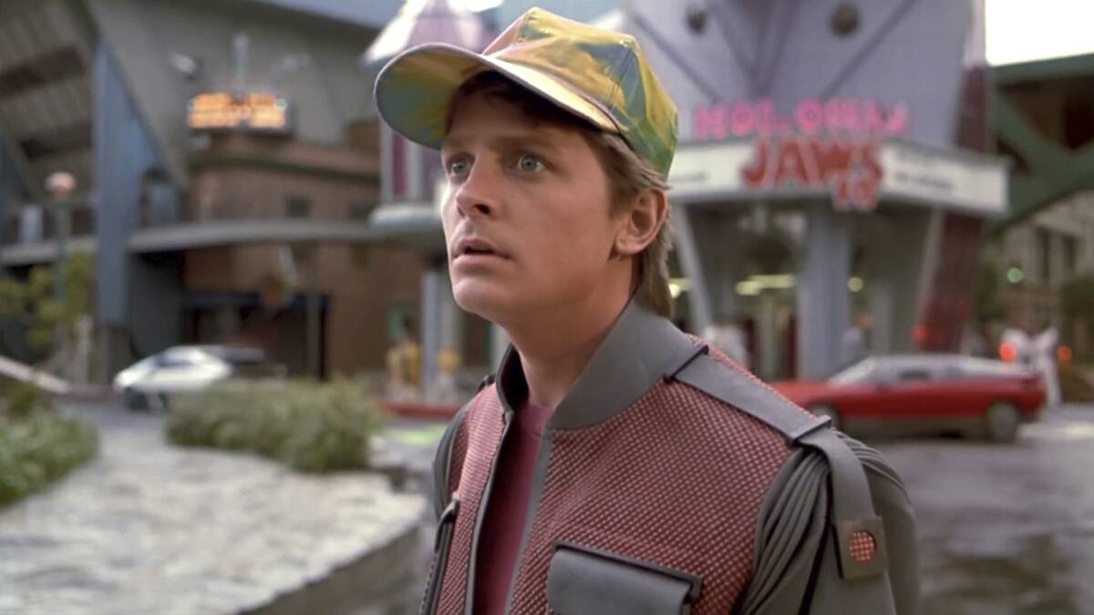 Michael J Fox as Marty McFly in Back To The Future II.