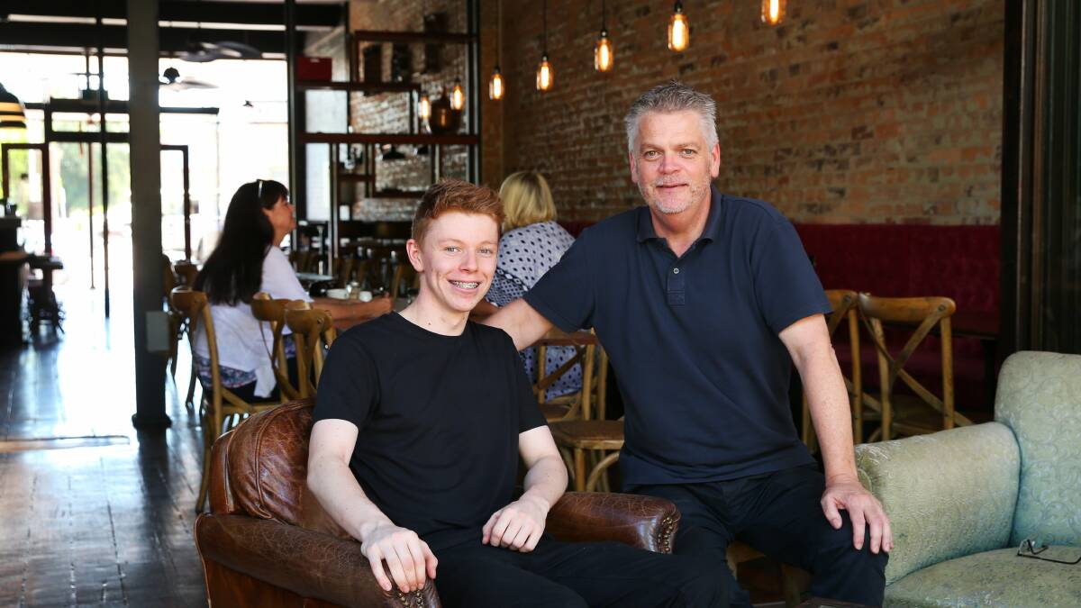 BOLD NEW PLANS:  Howard Bourne, pictured with his son Nick, plans to bring in students to provide music at the restaurant throughout the week.   	Picture MAX MASON-HUBERS