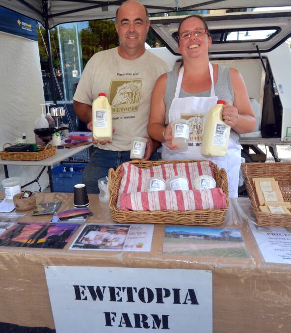 MEDAL SUCCESS: Ian and Jill McKittrick with some of the milk and handcrafted cheese products that are produced on their property Ewetopia.