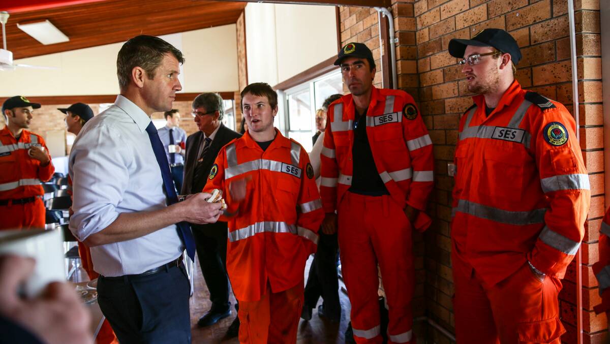 Premier Mike Baird in Dungog in April, 2015.