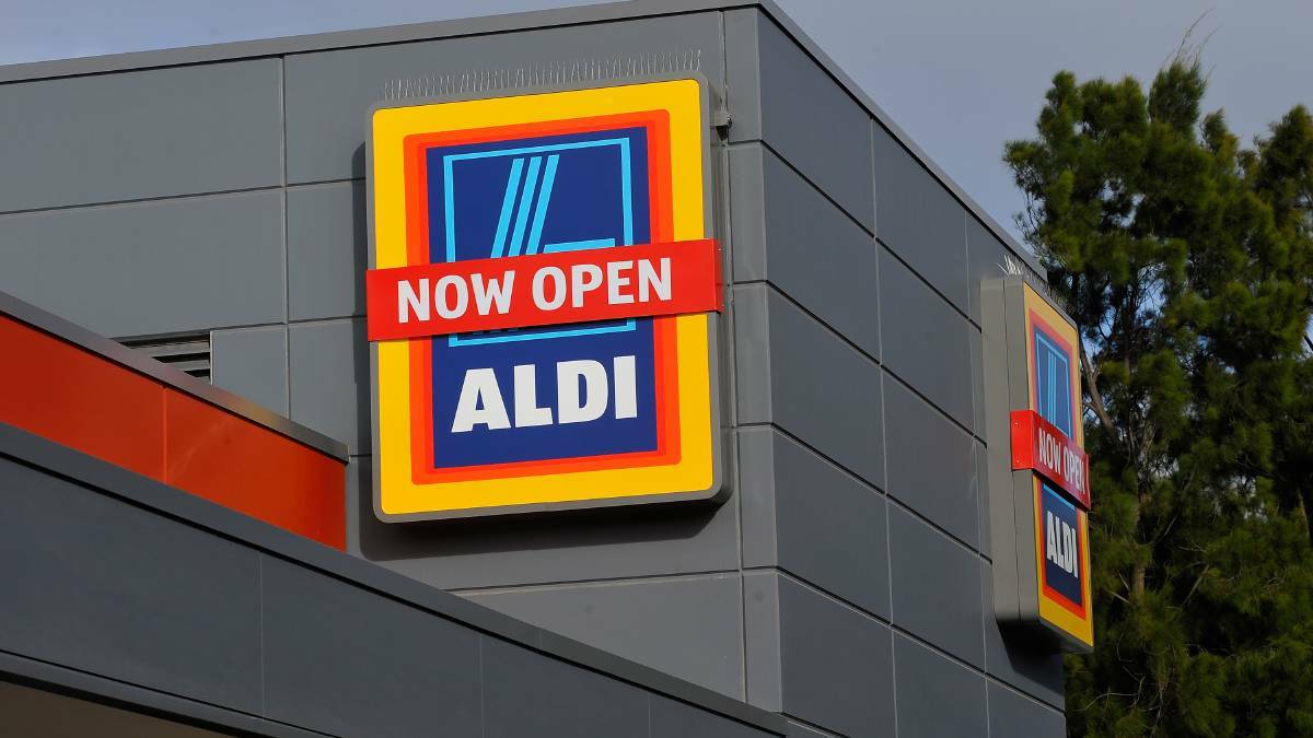 A staff member at Aldi, Rutherford, was attacked with a glass bottle on Monday.