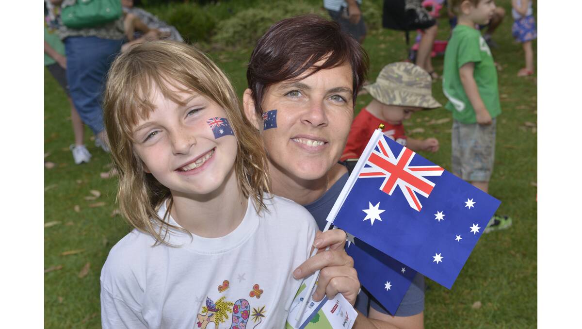 AUSTRALIA DAY: Jessica Edwards and Claire McArthur.