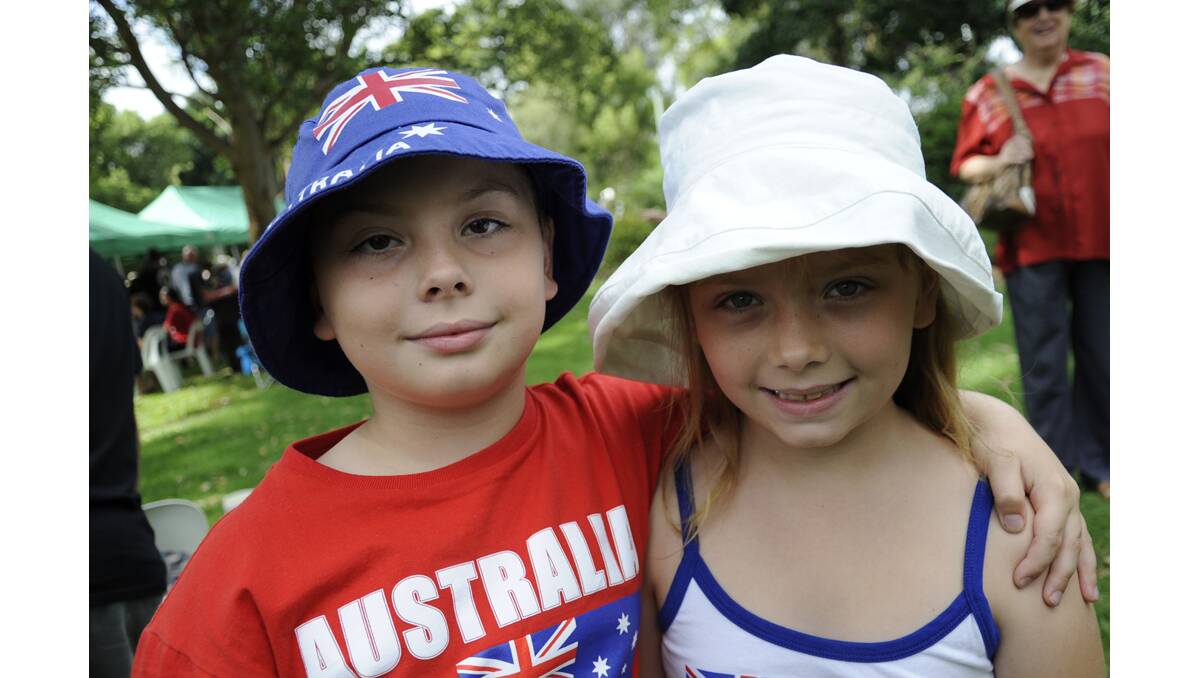 AUSTRALIA DAY: Twins Alex and Isabell Kelly.